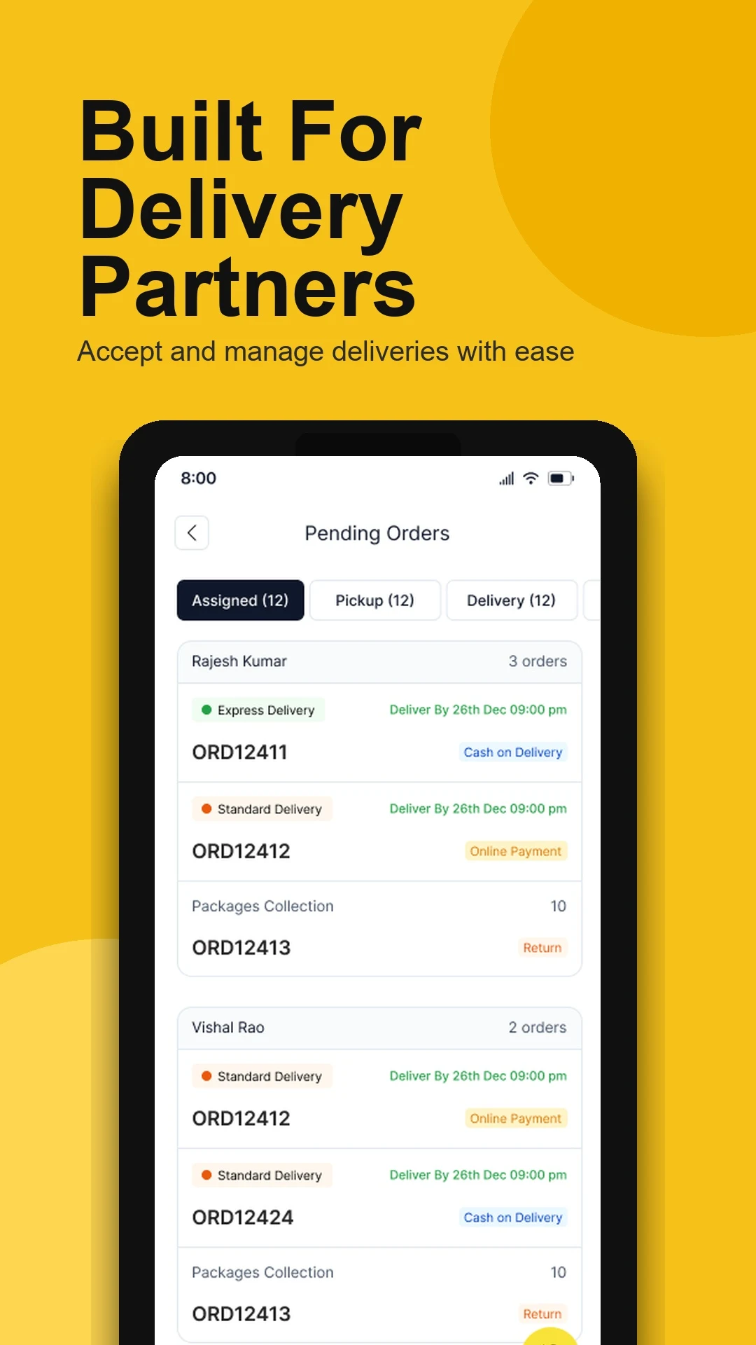 Ordrio Delivery Partner screenshot